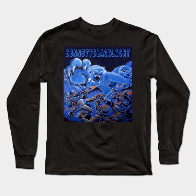 BennettBlackLight Blue Yeti Long Sleeve T-Shirt by BennettBlackLight